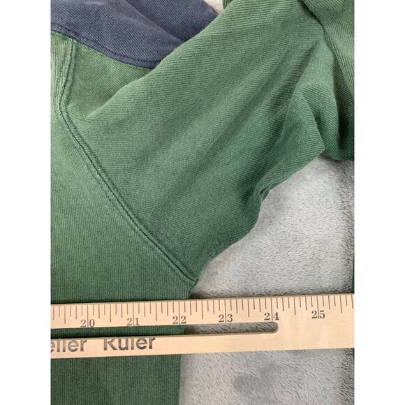 Vintage American Eagle Sweatshirt Men Medium Green Cotton Lace Up #3 Pullover - Picture 5 of 11
